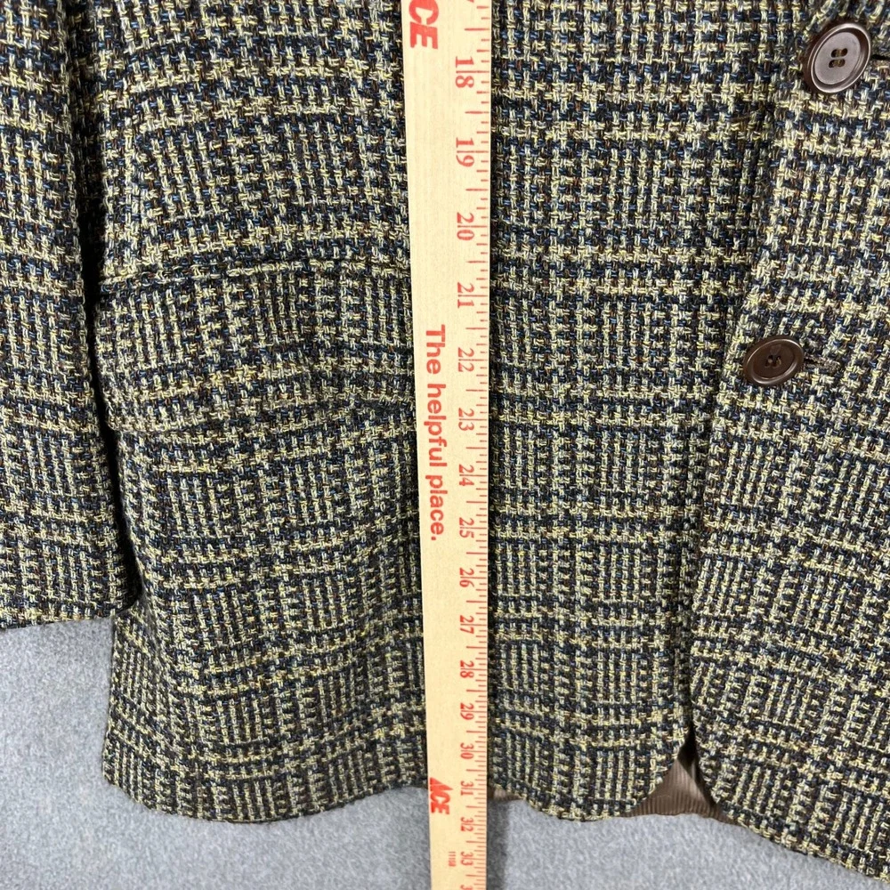 Ermenegildo‎ Zegna Soft Wool Blend Plaid Blazer Sport Coat Mens Size 54